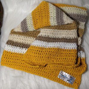 Crocheted Earth Toned Baby Blanket